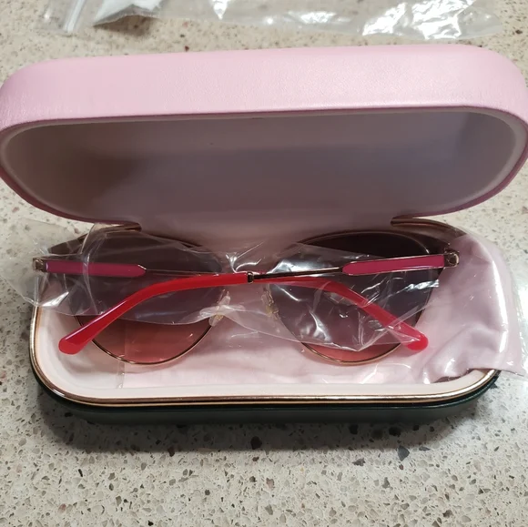NWT Kate Spade IANNA Rose Gold Cat Eye Frame/Brown Pink Sunglasses🤎💖 - Picture 5 of 10
